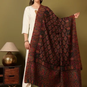 midnight paisley kashmiri shawl